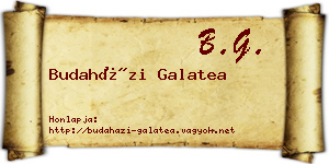 Budaházi Galatea névjegykártya